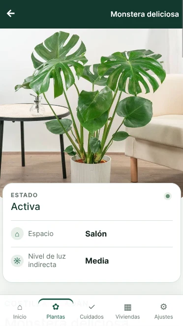 Fitxa d’una planta a Plant Care